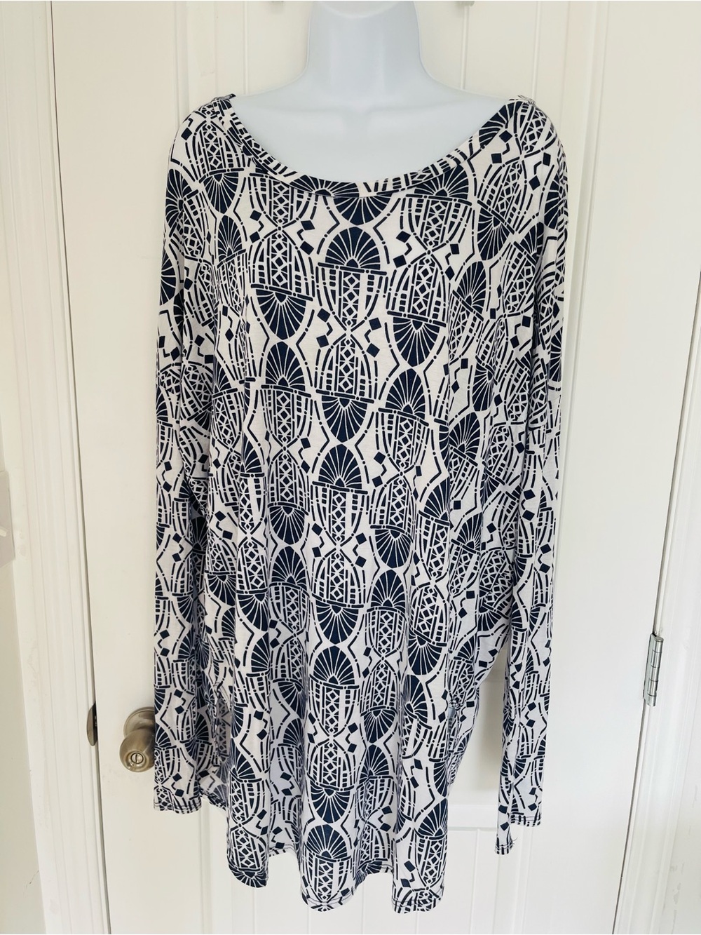 Pinkblush Black and White Geometric Print Tunic